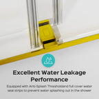 56-60 Inches x 76 Inches Frameless Double Sliding Shower Door