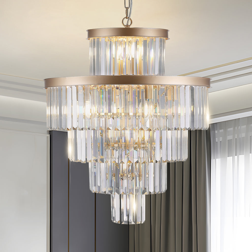 Golden Luxury Crystal Chandelier