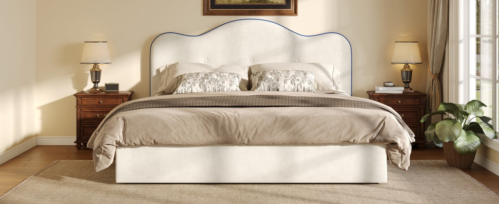 Queen Size Upholstered Platform Bed