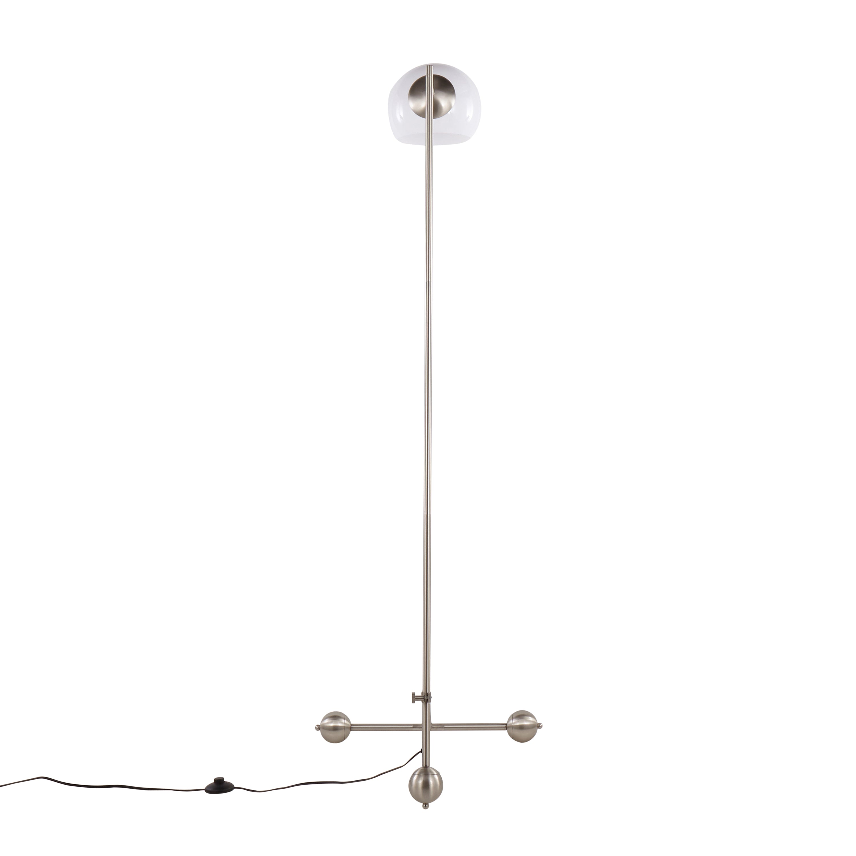 Eileen Contemporary Floor Lamp in Brushed Nickel