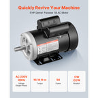 5 HP Electric Motor, 3450RPM Air Compressor Motor