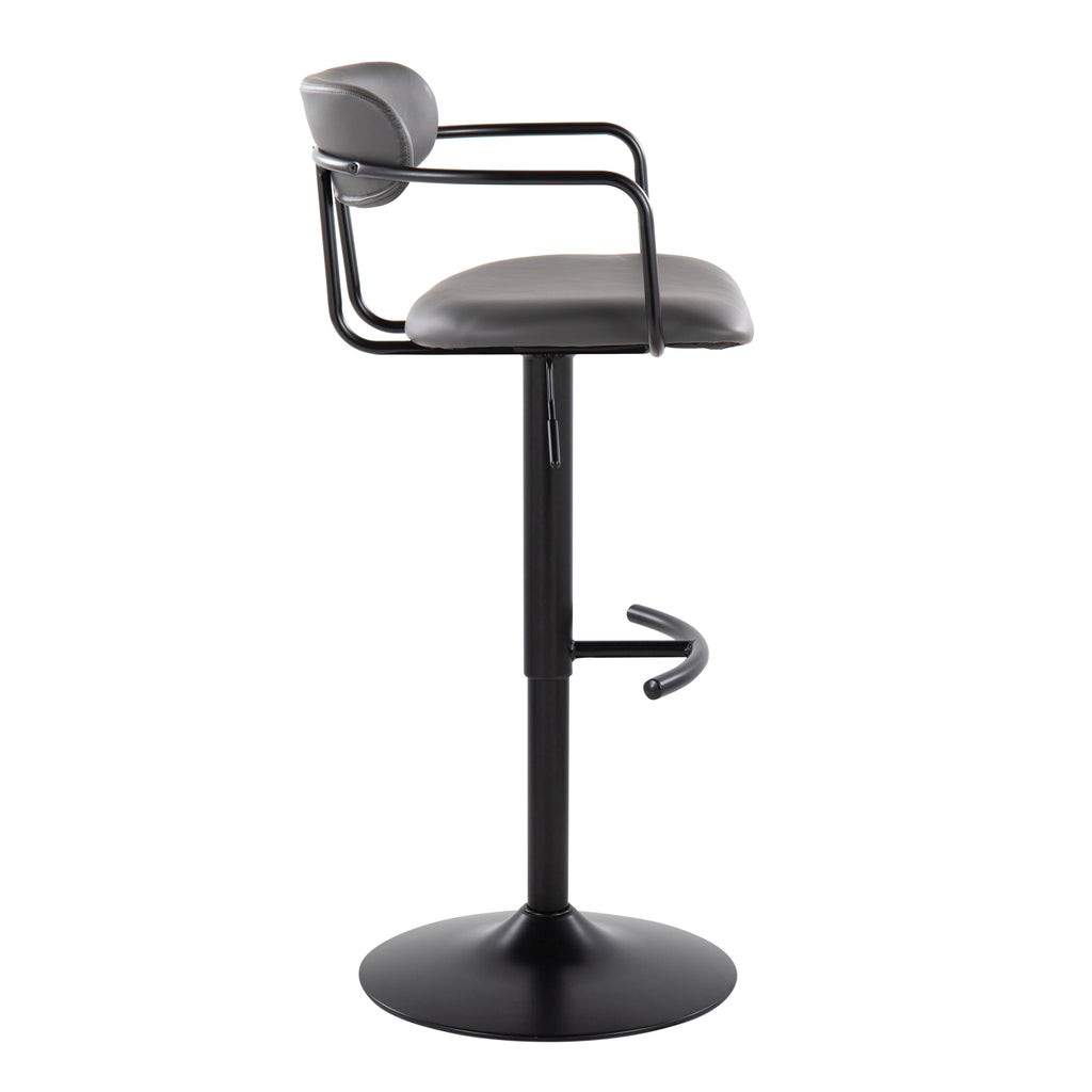 Contemporary Adjustable Height Barstool with Swivel