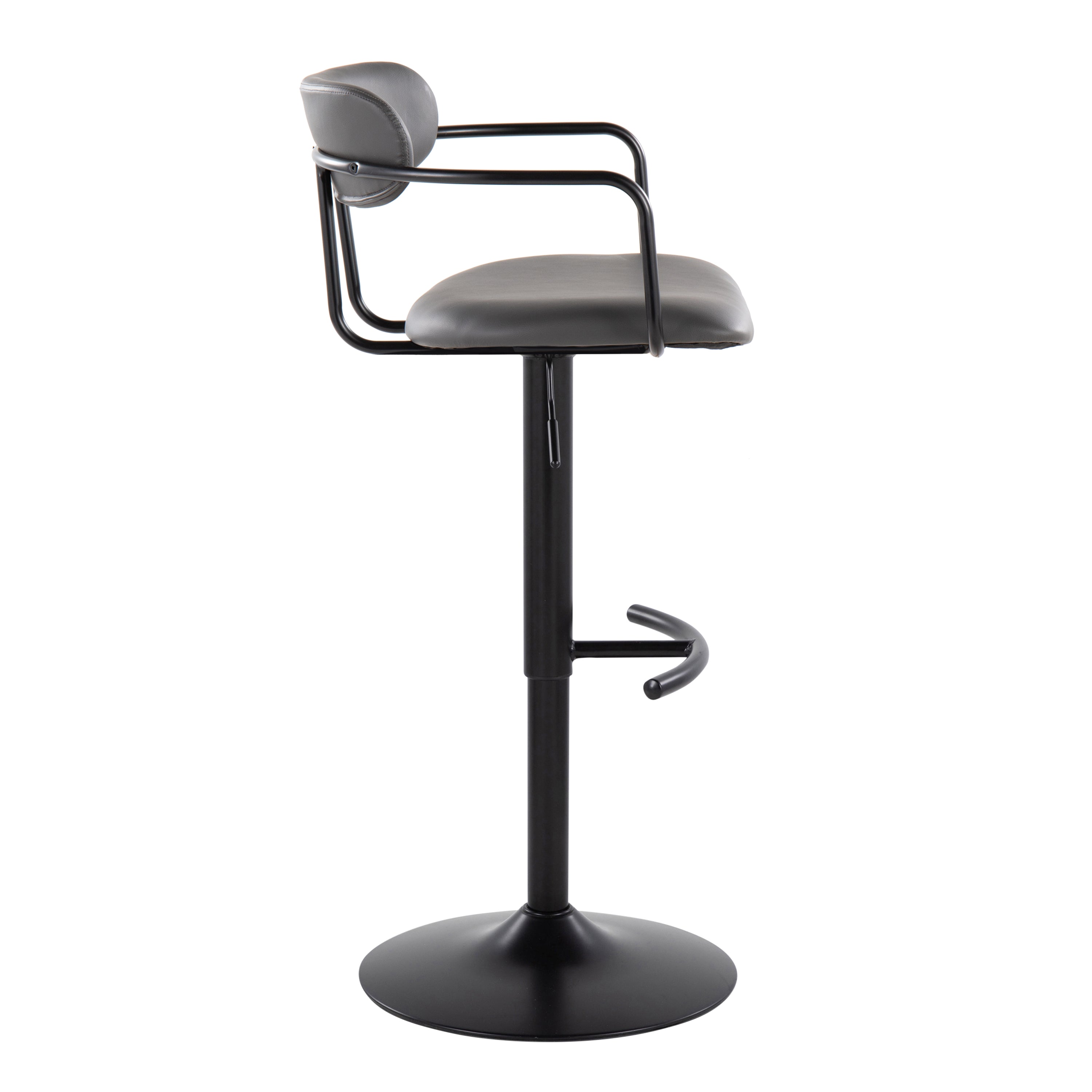 Contemporary Adjustable Height Barstool with Swivel