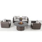Fully Assembled Patio Seating Group for 4 with Cushions