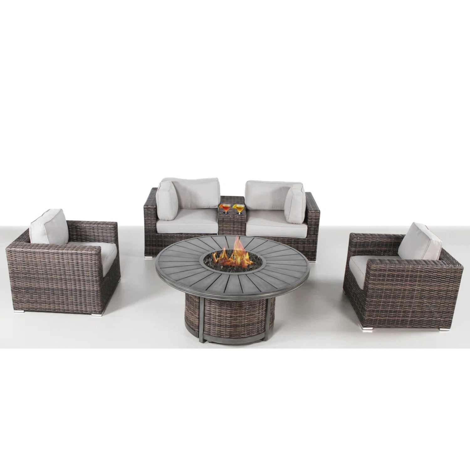 Fully Assembled Patio Seating Group for 4 with Cushions