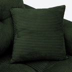 Corduroy Corner Chaise Compression Sofa Bed in Green