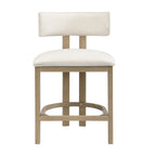 26" Counter Height Bar Stool Set of 2 - Light Ash & Beige