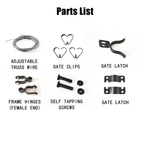 Adjustable 3.8FT Chain Link Walk Gate Kit