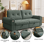 77-Inch Multi-Functional Convertible Sofa Bed