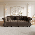 97.6" Oversized Chesterfield Pull Out Sofa Bed