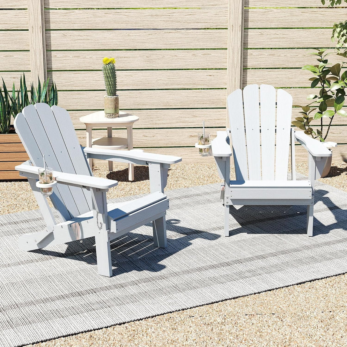 Adjustable HDPE Adirondack Chairs Set of 2