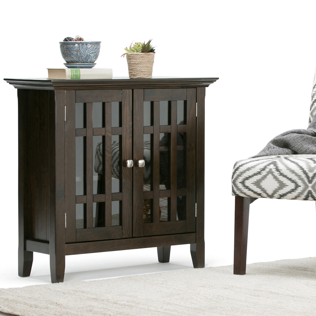 Bedford 32 Inch Wide Solid Wood Low Storage Media Cabinet