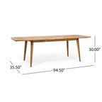 Outdoor Acacia Wood Expandable Dining Table in Teak