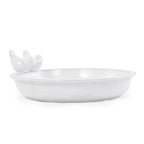 Handmade Ceramic Bird Bath, 11.8 Inch Glossy