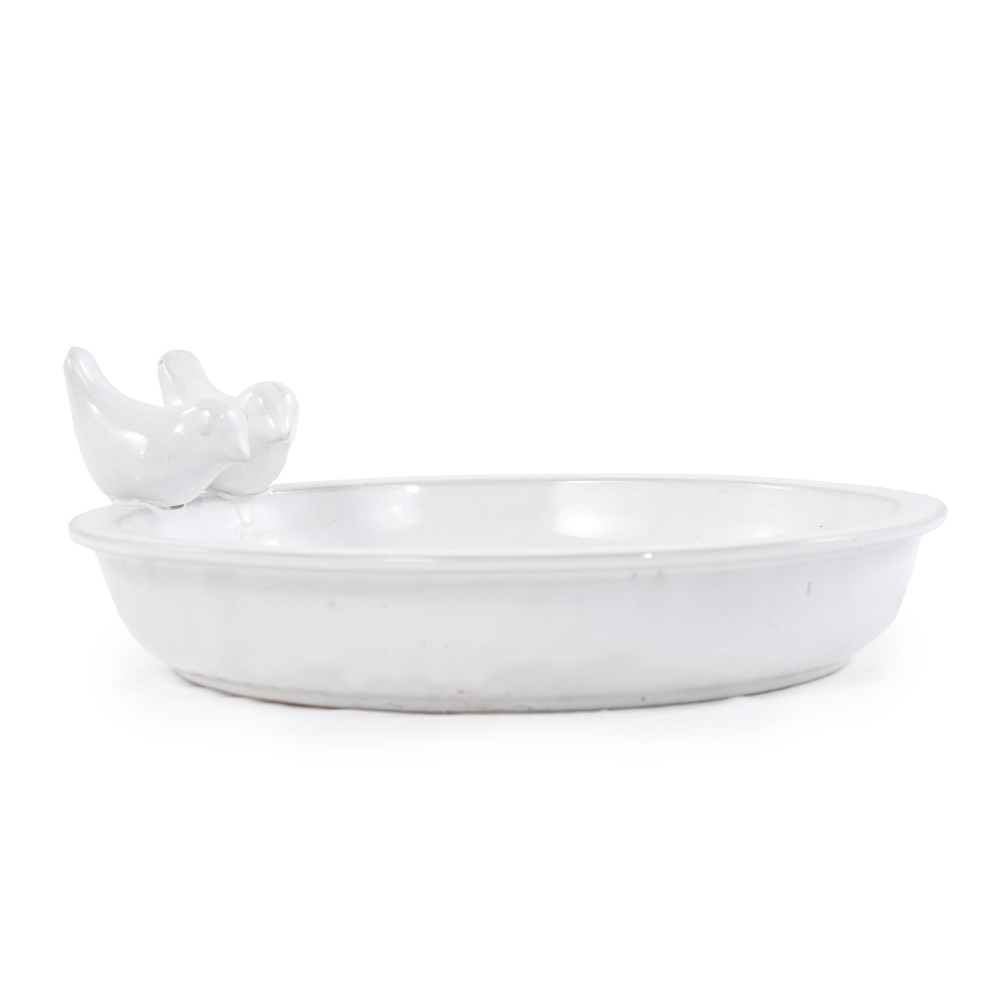 Handmade Ceramic Bird Bath, 11.8 Inch Glossy