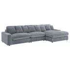 Cassidy Fog Upholstered Sectional Sofa