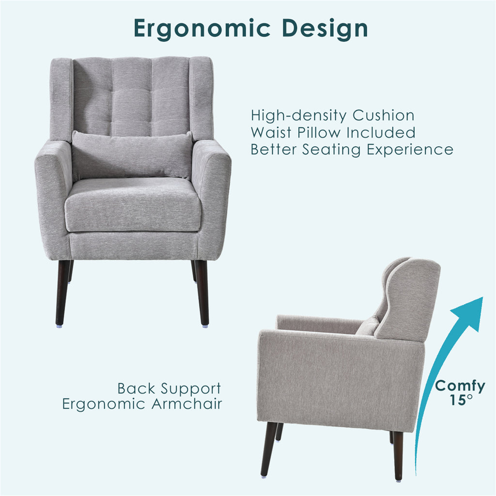Modern Chenille Accent Chair