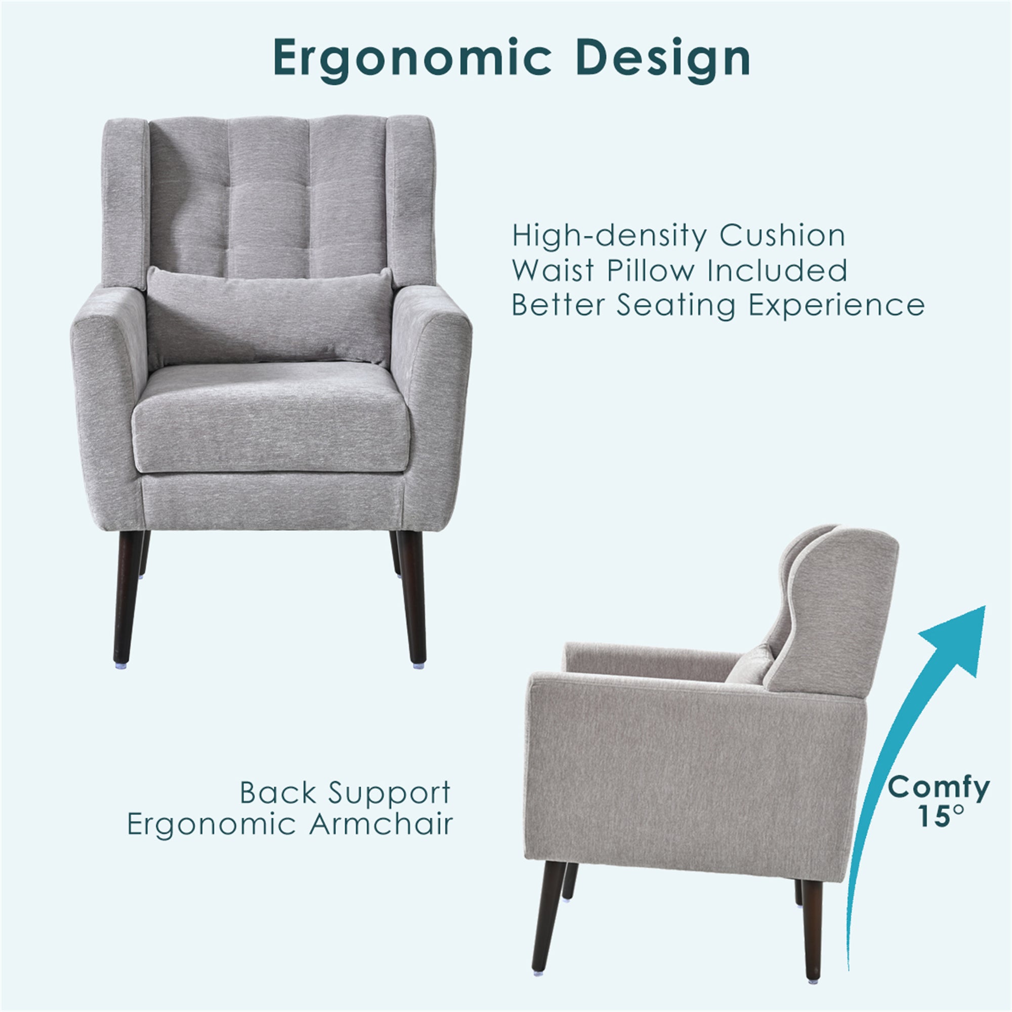 Modern Chenille Accent Chair