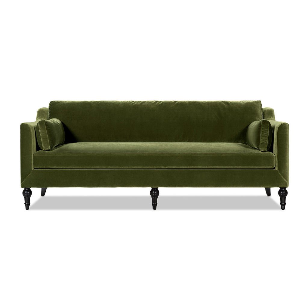 Josephine 84.5" Upholstered Modern Sofa, Olive