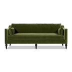 Josephine 84.5" Upholstered Modern Sofa, Olive