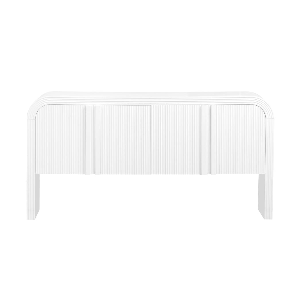 U_STYLE 62.2-Inch Wave-Pattern Console Table