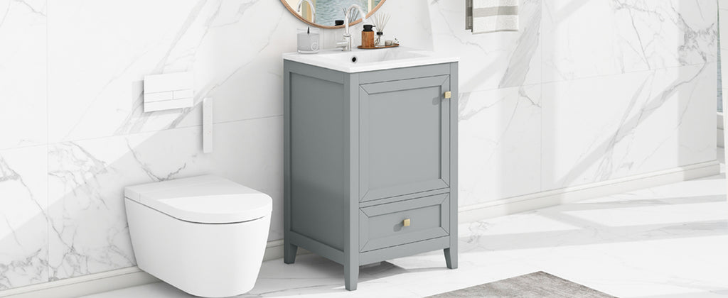 20" Bathroom Vanity with Sink and Soft Closing Door