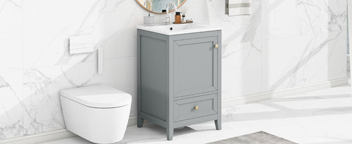 20" Bathroom Vanity with Sink and Soft Closing Door