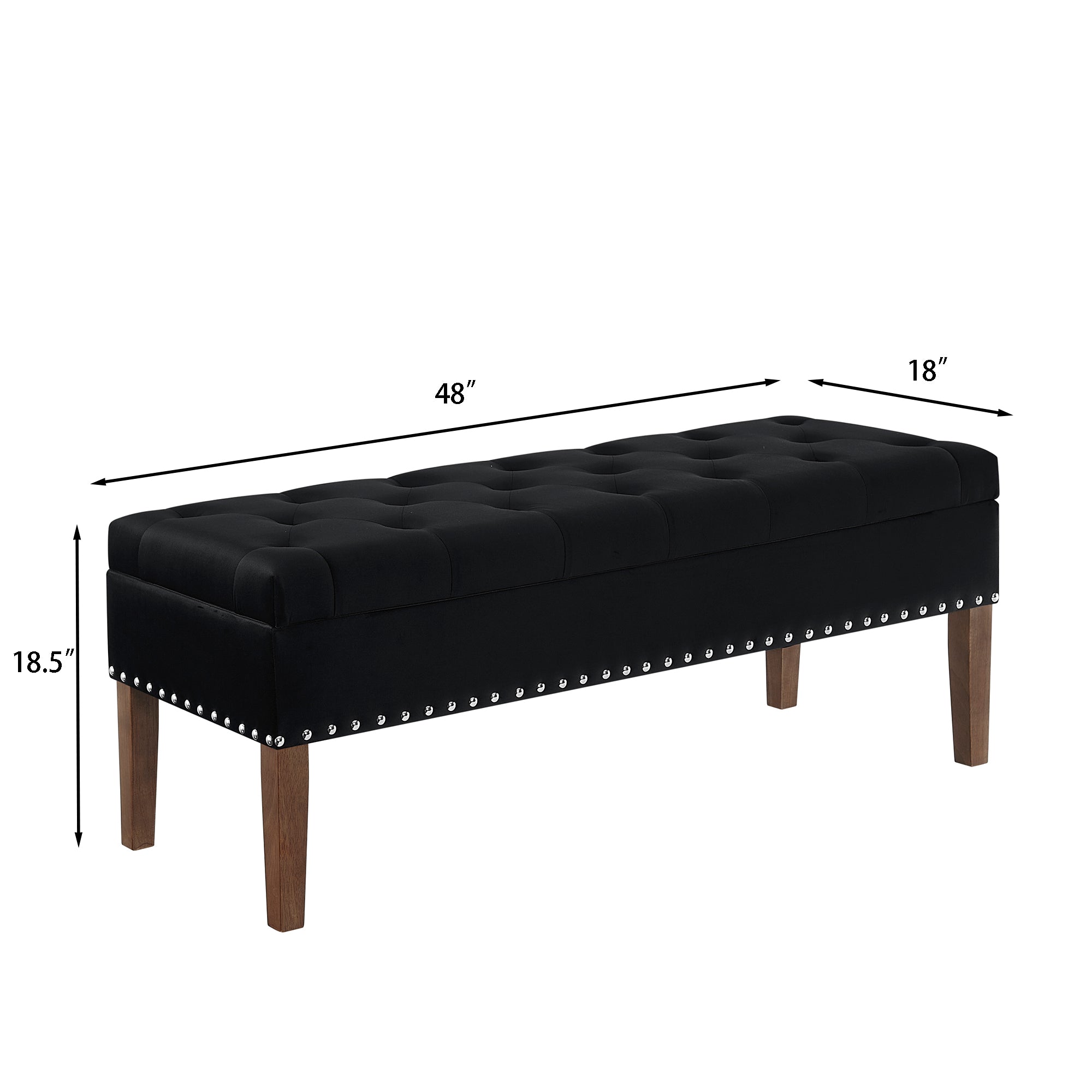 Tufted Bench With Storage