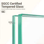 Frameless Single Sliding Shower Door – 5/16" Clear Tempered Glass