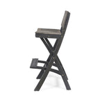 41.75" Outdoor Folding Acacia Wood Barstools