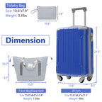20 Inch Carry On Luggage Set - 3 Piece Hardshell Suitcase