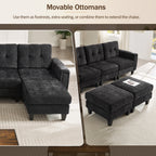 Modern Sectional Sofa 115" U-Shaped Sofa