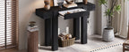 TREXM Rustic Minimalist Console Table with Hidden Drawer