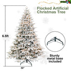 4ft Pre-Lit Flocked Artificial Christmas Tree