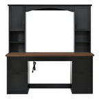 On-Trend Farmhouse Arched Computer Desk with Hutch
