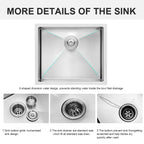 23 Inch Undermount Sink - Stainless Steel Kitchen Sink