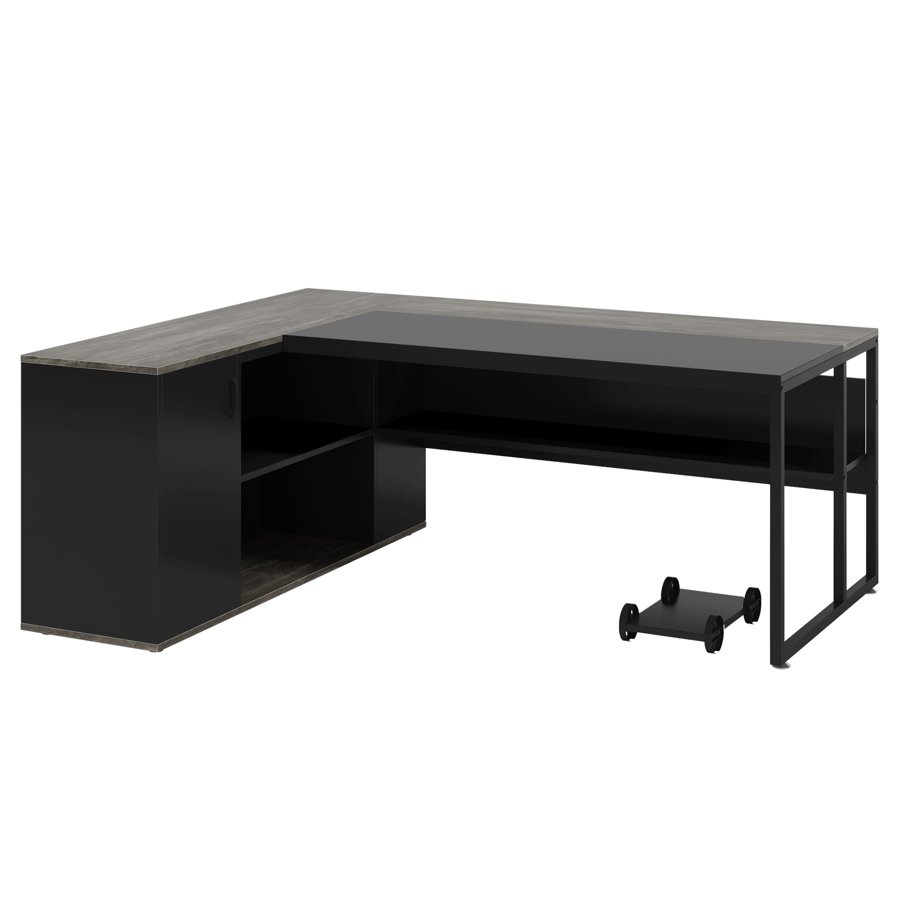 71 Inch Executive Desk with Cabinet Storage