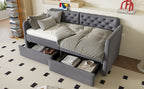 Twin Size Upholstered Daybed with Storage Drawers