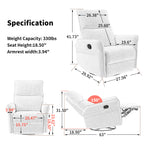 PU Rocking Recliner Chair with 360° Swivel