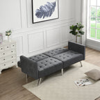 Convertible Sofa Bed in Dark Linen
