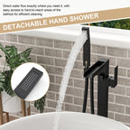 Freestanding Bathtub Faucet Waterfall Tub Filler Matte