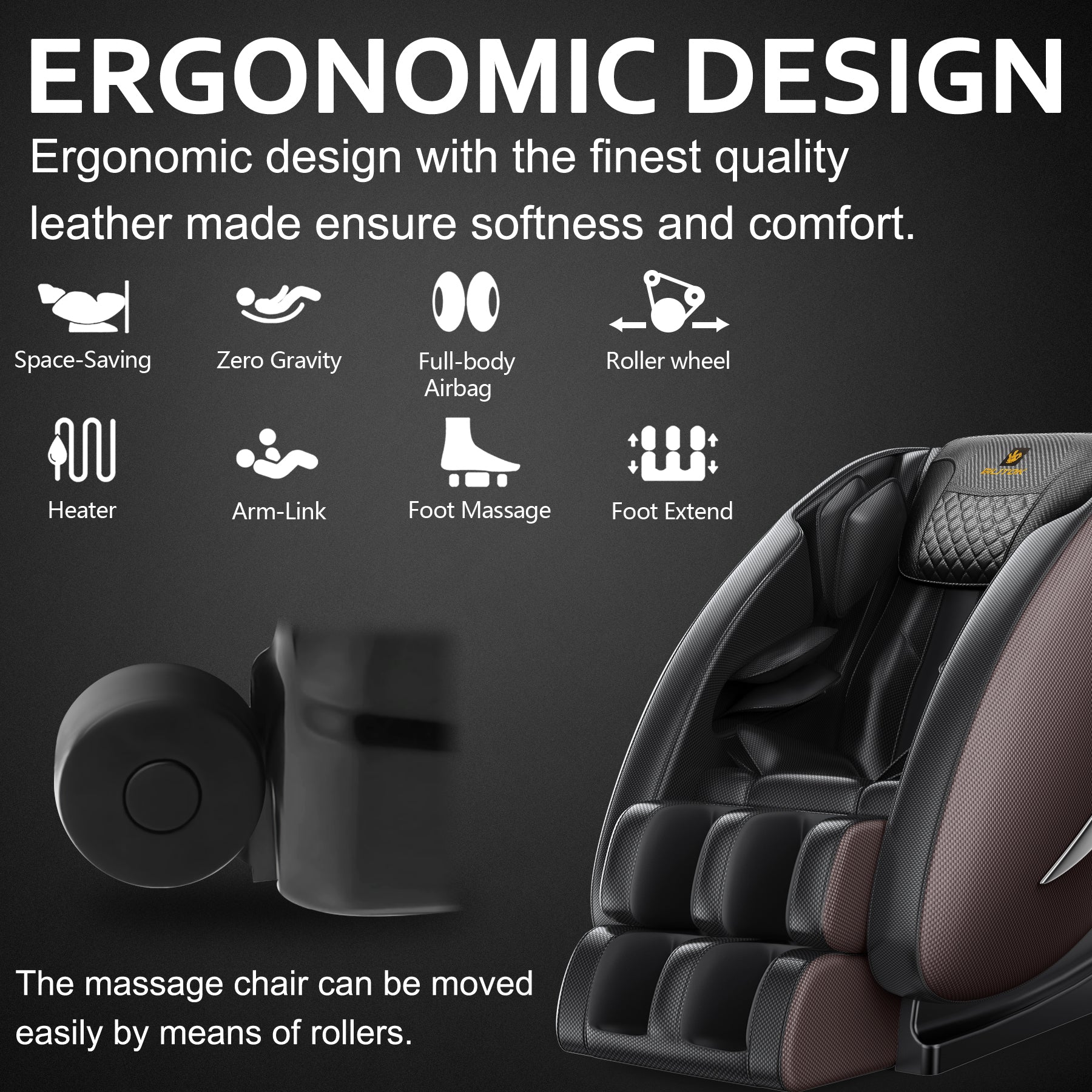 Massage Chair Recliner with Zero Gravity and Full Body Air Pressure