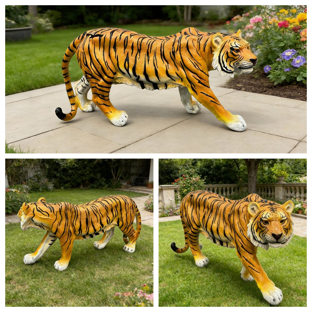 Simulated Tiger Resin Garden Statue