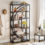 70.47" Height Industrial 5-Tier Rustic Bookcase