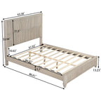 3-Piece Bedroom Set With Queen Size Bed And 2 Nightstands