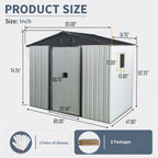 8ft x 4ft Outdoor Metal Storage Shed with Window