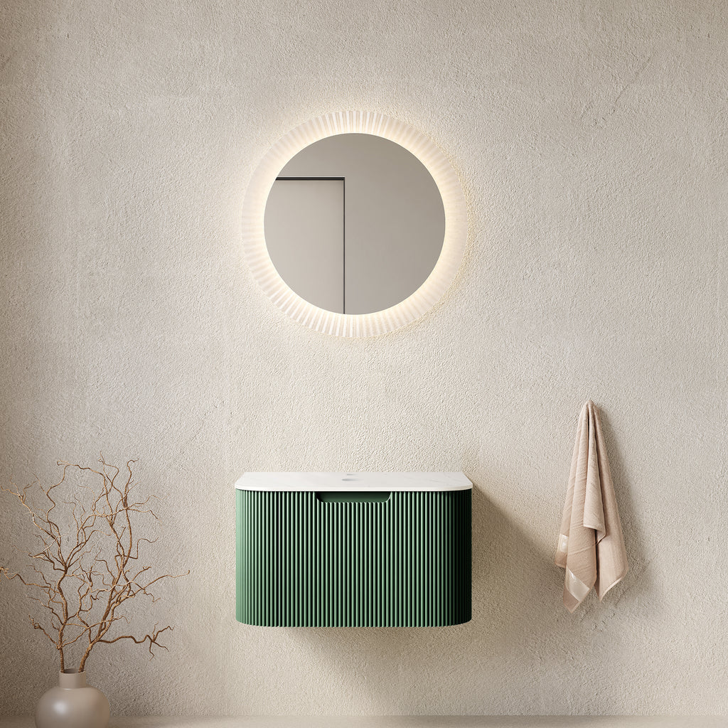 Dina 24'' Wall Mounted Plywood Cabinet with Carrara