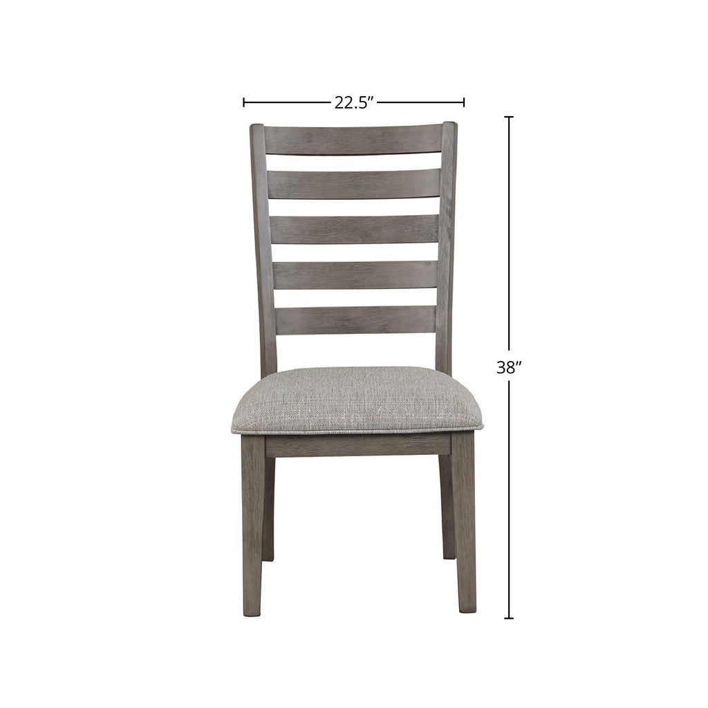 Casual Side Dining Chair with Ladder Back (Set of 2)