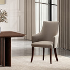 Connie Wood Vegan Leather and Velvet Armchair