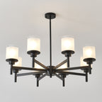 8-Light Frosted Glass Farmhouse Chandelier
